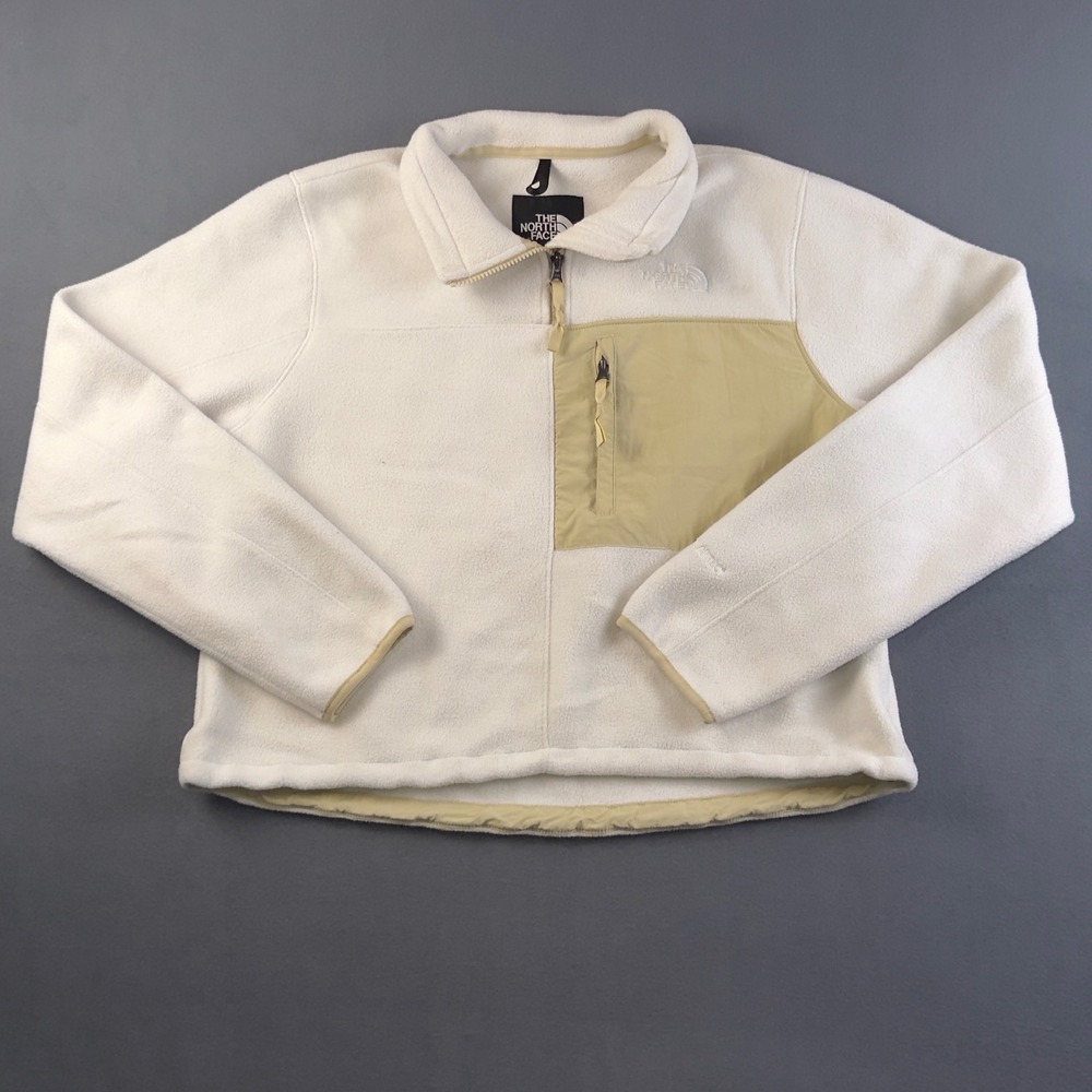 The North Face Polartec Fleece Quarter Zip Pullover Cream NF0A7UR8N3N Womens L